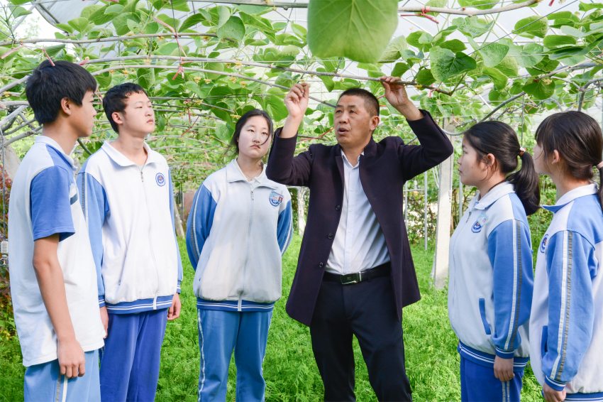 蒼溪縣職業(yè)高級中學組織獼猴桃實踐活動。蒼溪縣職業(yè)高級中學供圖