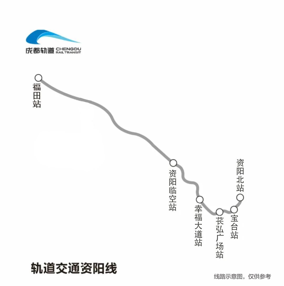 軌道交通資陽線線路圖。成都軌道集團(tuán)供圖